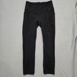Lululemon All The Right Places High Rise Crop 23 Black Leggings Size 6